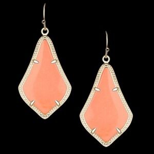 Kendra Scott Alex Gold Drop Earrings in Salmon Magnesite